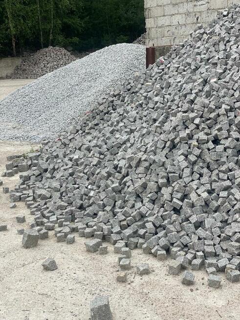 Kostka granitowa Bohus siwy 4/6 surowo łupana SUPER CENA!!!