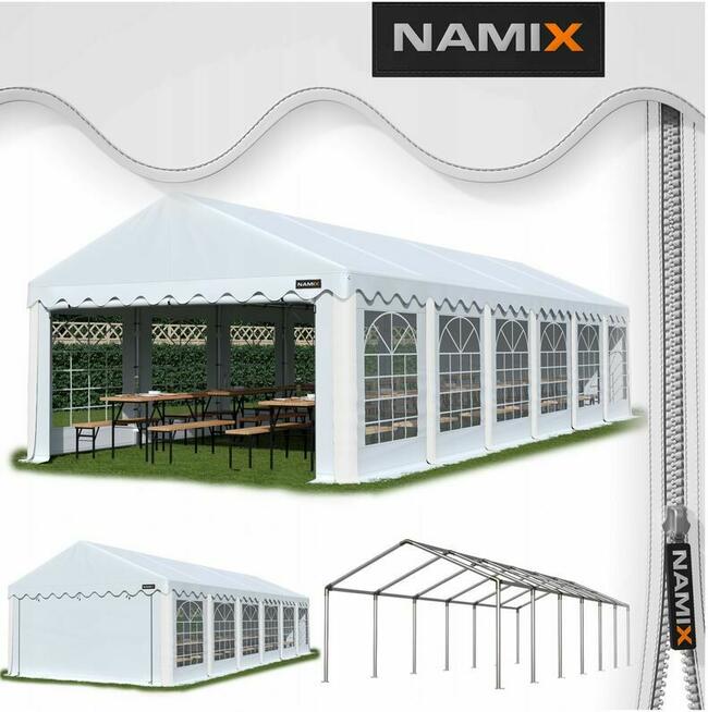 Namiot BASIC 5x12 imprezowy handlowy ogrodowy eventowy PE 24