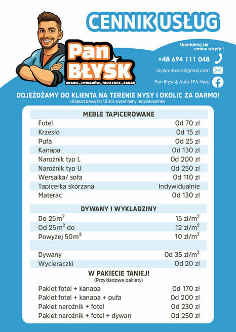 Pranie kanap, mebli tapicerowanych NYSA