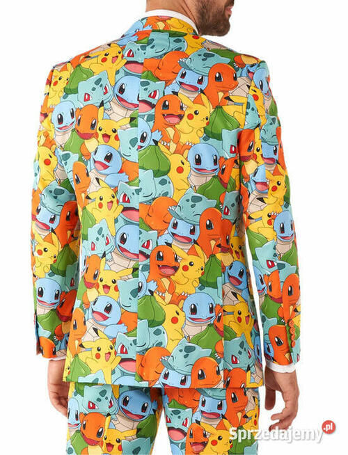 OPPOSUITS Garnitur męski z krawatem kolorowy POKEMONY bajka