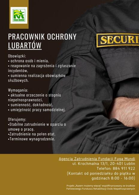Pracownik ochrony z orzeczeniem