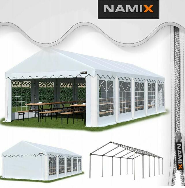 Namiot BASIC 5x10 imprezowy handlowy ogrodowy eventowy PE 24