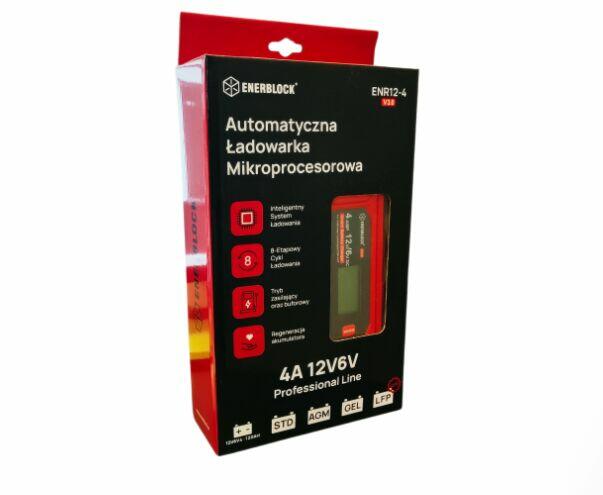Automatyczna ładowarka mikroprocesorowa Enerblock 6/12V 4A