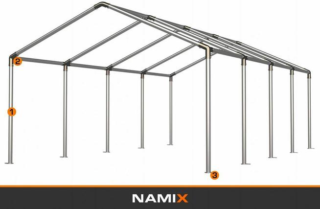 Namiot COMFORT 5x8 imprezowy handlowy altana PVC 560g/m2