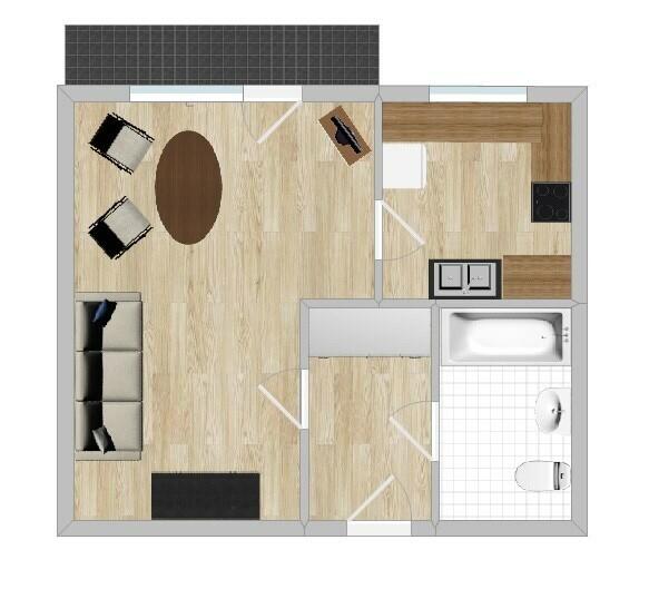 Mokra 19A, Bałuty, słoneczna kawalerka