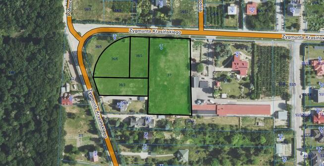 Działki budowano inwestycyjne