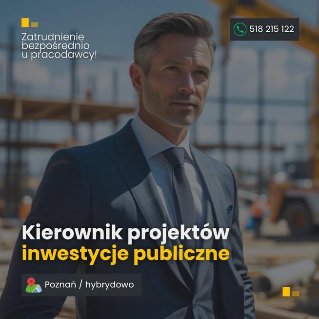 Kierownik projektów branży budowlanej - inwestycje publiczne