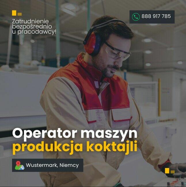 Operator maszyn – produkcja koktajli