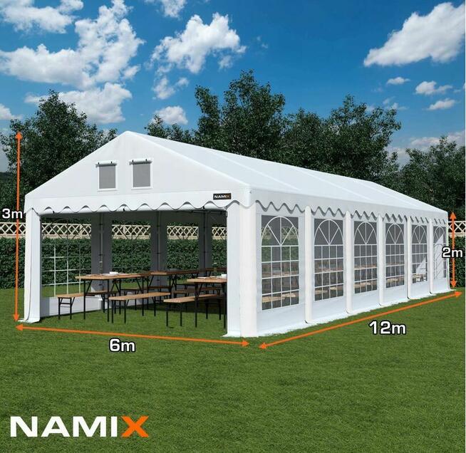 Namiot COMFORT 6x12 imprezowy handlowy altana PVC 560g/m2