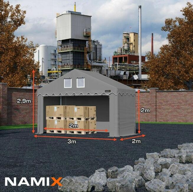 Namiot COMFORT 3x2 magazynowy handlowy garaż PVC 560g/m2