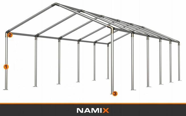 Namiot COMFORT 5x10 magazynowy handlowy garaż PVC 560g/m2