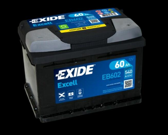 Akumulator Exide Excell 60Ah 540A EB602 EN PRAWY PLUS