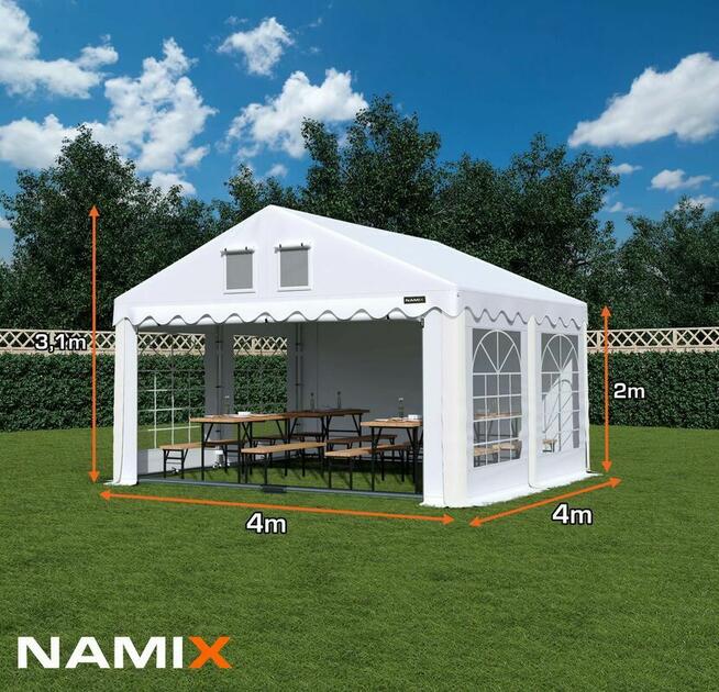 Namiot COMFORT 4x4 imprezowy handlowy ogrodowy PVC 560g/m2