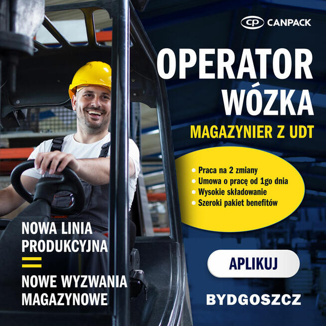 Doświadczony operator wózka - magazynier