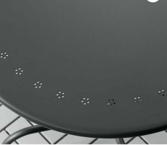 Stół ogrodowy szary 70 cm stoły do domu ogrodu szkół kawiar