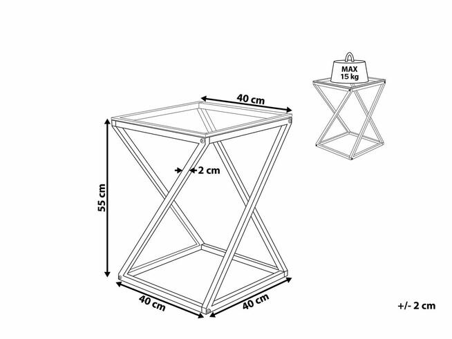 Stolik pomocniczy Szkło Srebrny