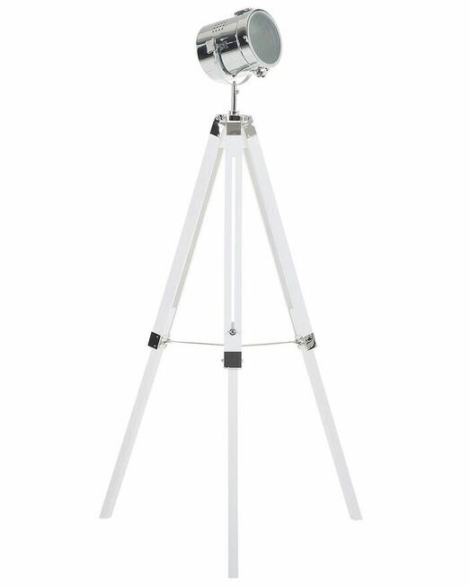 Lampa podłogowa Drewno sosnowe Biały