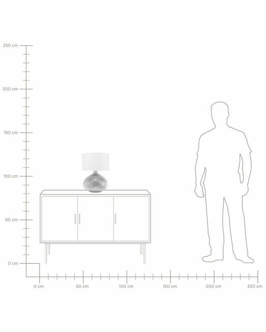 Lampa stołowa Szkło Srebrny