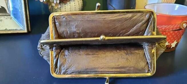 Portmonetka, portfel retro vintage PRL- real foto