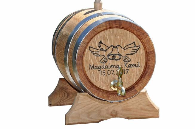 Beczka Dębowa 3L 5L 10L 15L 20L Grawer Sznurki Opalanie