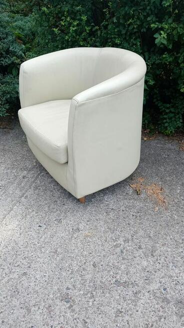 Fotel kubełkowy beżowy skóra fotele biurowe do domu salonu