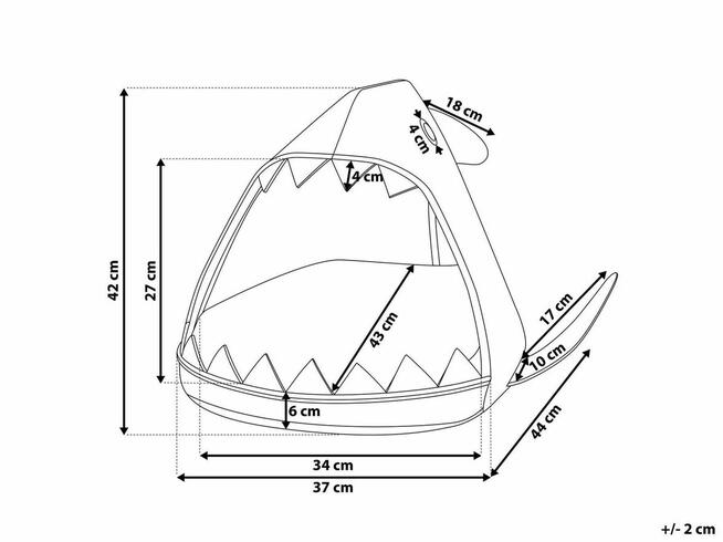 Legowisko Pirania Filc Jasnoszary