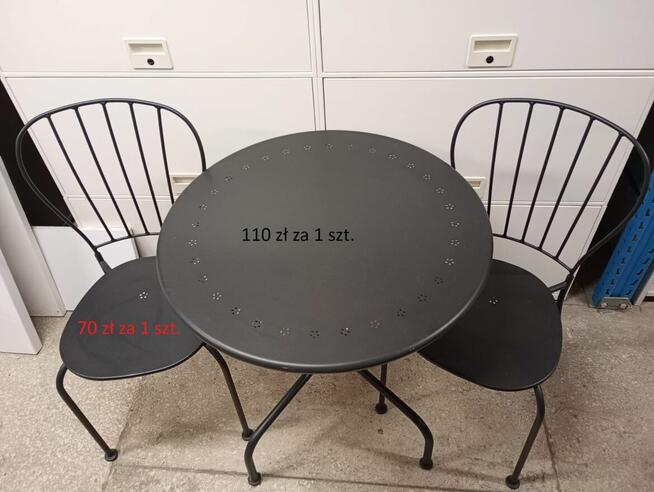 Stół ogrodowy szary 70 cm stoły do domu ogrodu szkół kawiar