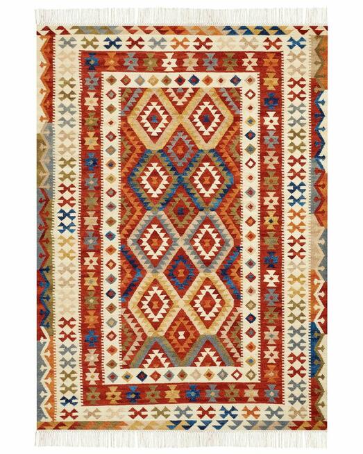 Dywan Kolorowy 200 x 300 cm Wełna Kilim