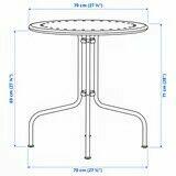 Stół ogrodowy szary 70 cm stoły do domu ogrodu szkół kawiar