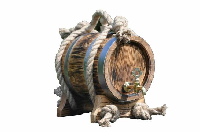 Beczka Dębowa 3L 5L 10L 15L 20L Grawer Sznurki Opalanie