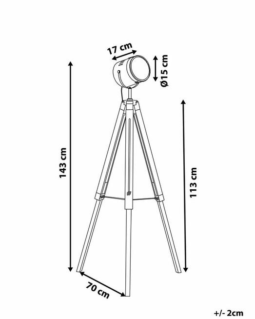 Lampa podłogowa Drewno sosnowe Biały