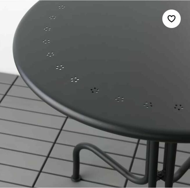 Stół ogrodowy szary 70 cm stoły do domu ogrodu szkół kawiar