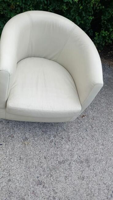 Fotel kubełkowy beżowy skóra fotele biurowe do domu salonu