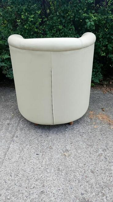 Fotel kubełkowy beżowy skóra fotele biurowe do domu salonu