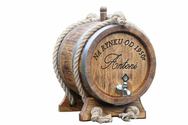 Beczka Dębowa 3L 5L 10L 15L 20L Grawer Sznurki Opalanie