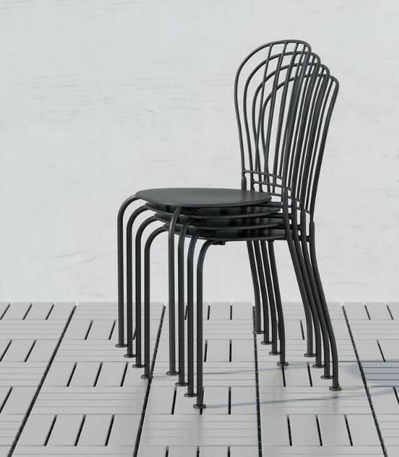 Krzesło ogrodowe szare krzesła do domu ogrodu kawiarni