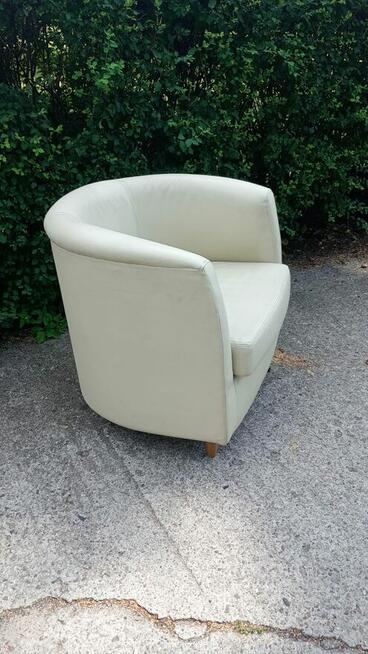 Fotel kubełkowy beżowy skóra fotele biurowe do domu salonu