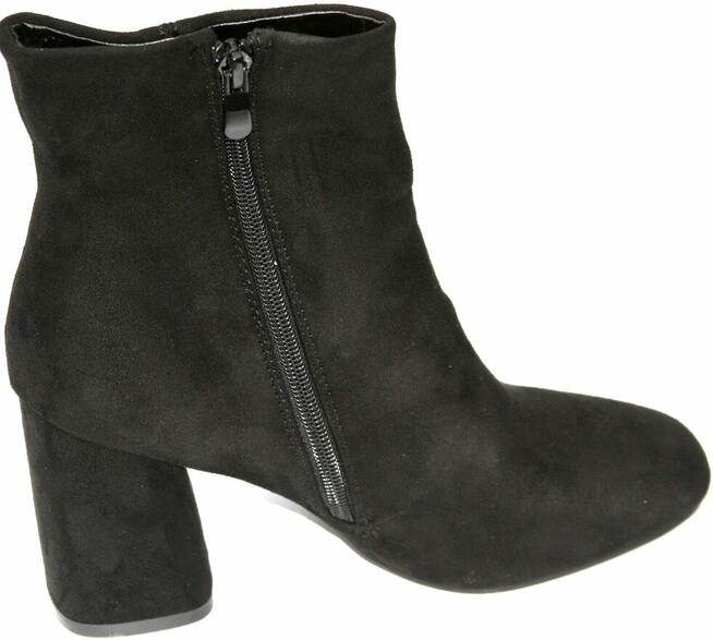 Botki czarne Super mode 38 stopa 24,5cm klocek 9cm