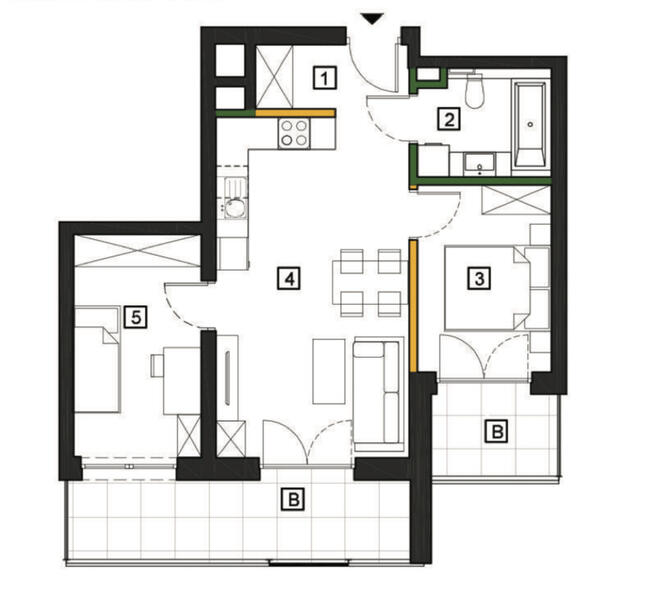 Balkon 10m2 Katowice 3 pokoje Wełnowiec Józefowiec