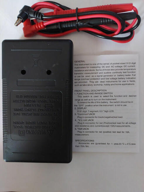 Miernik DT-830B do pomiarów elektrycznych