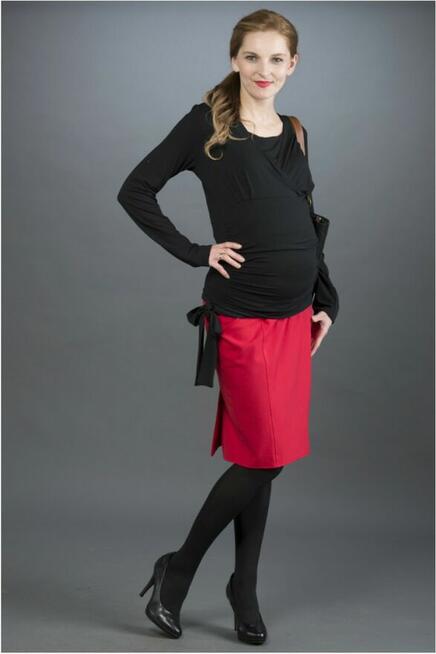 42 XL Bluzka ciążowa Daphne Black do karmienia