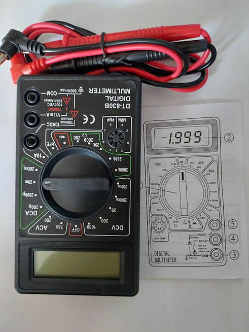 Miernik DT-830B do pomiarów elektrycznych