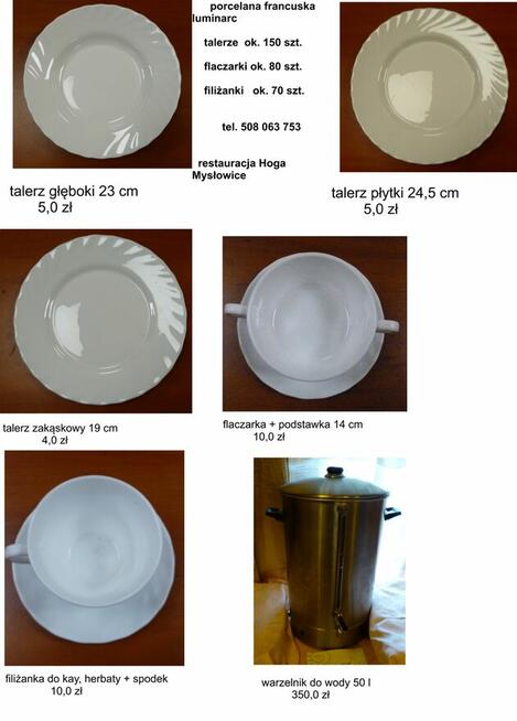 PORCELAN STOŁOWA UŻYWANA