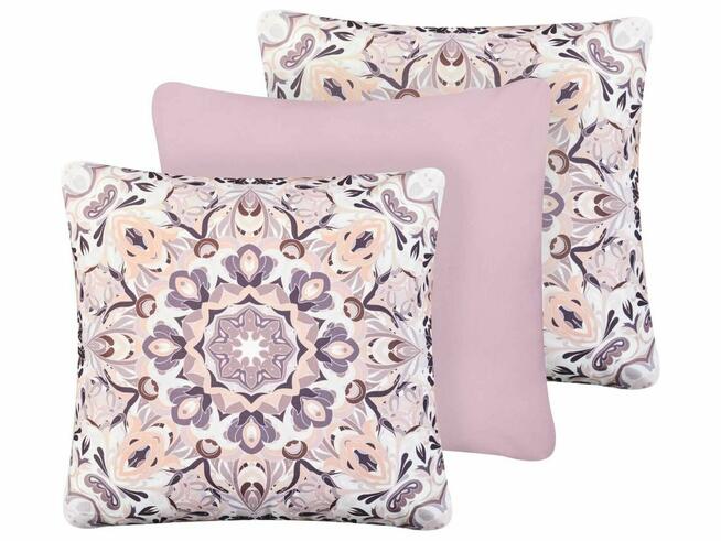 Zestaw 3 poduszek ogrodowych Wzór orientalny 45 x 45 cm