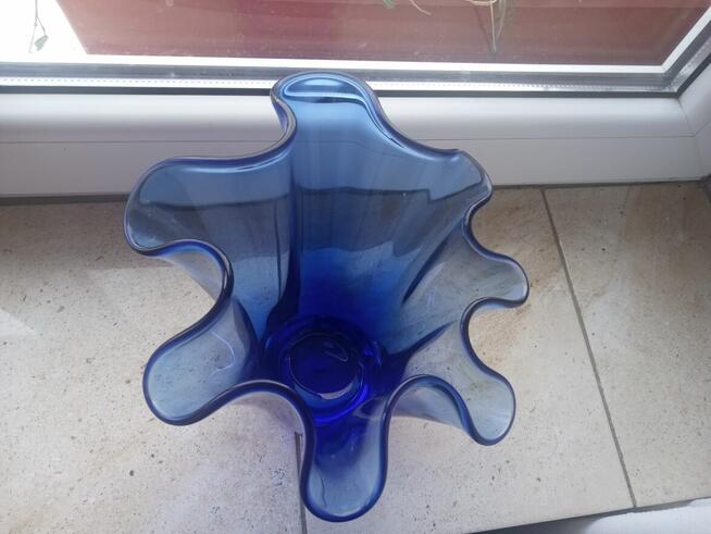 Wazon szkło kobaltowe chusta