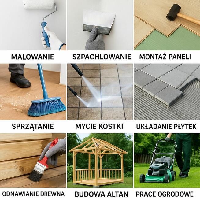 Złota rączka – naprawy, montaż, malowanie G-K– szybki termin