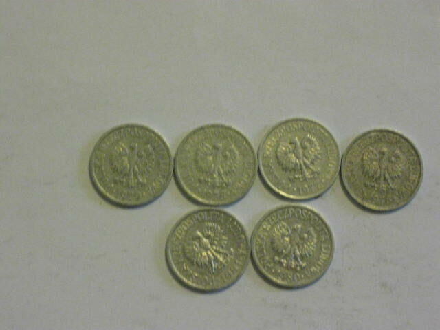 Zestaw10gr-6 szt monety obiegowe PRL od1976-1981r