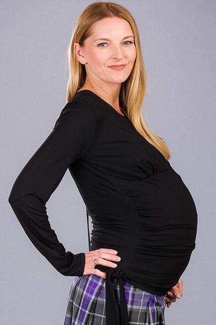 38 M Bluzka ciążowa Daphne Black do karmienia