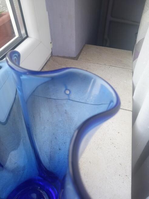 Wazon szkło kobaltowe chusta