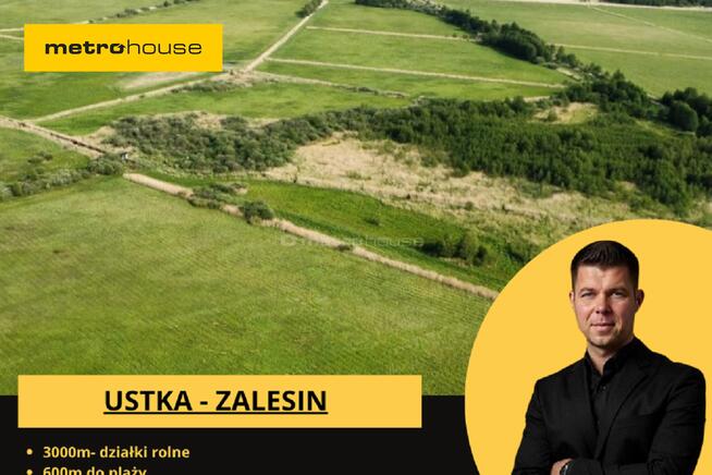 ZALESIN koło USTKI, działka rolna,  OKAZJA